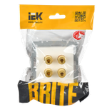BRITE Аудиорозетка 4-местная РА10-БрБ белый IEK