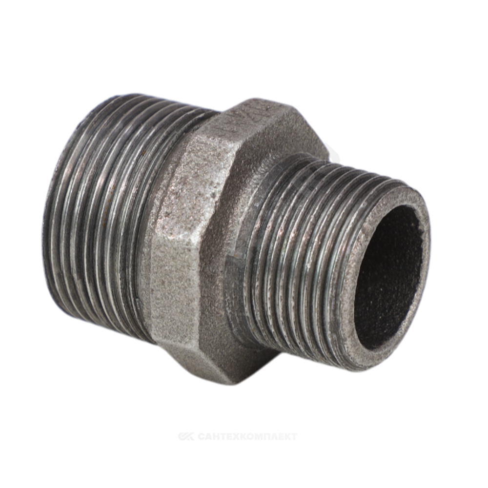 Ниппель переходной чугун Ду 20х15 (3/4"х1/2") НР Fittex PLUS