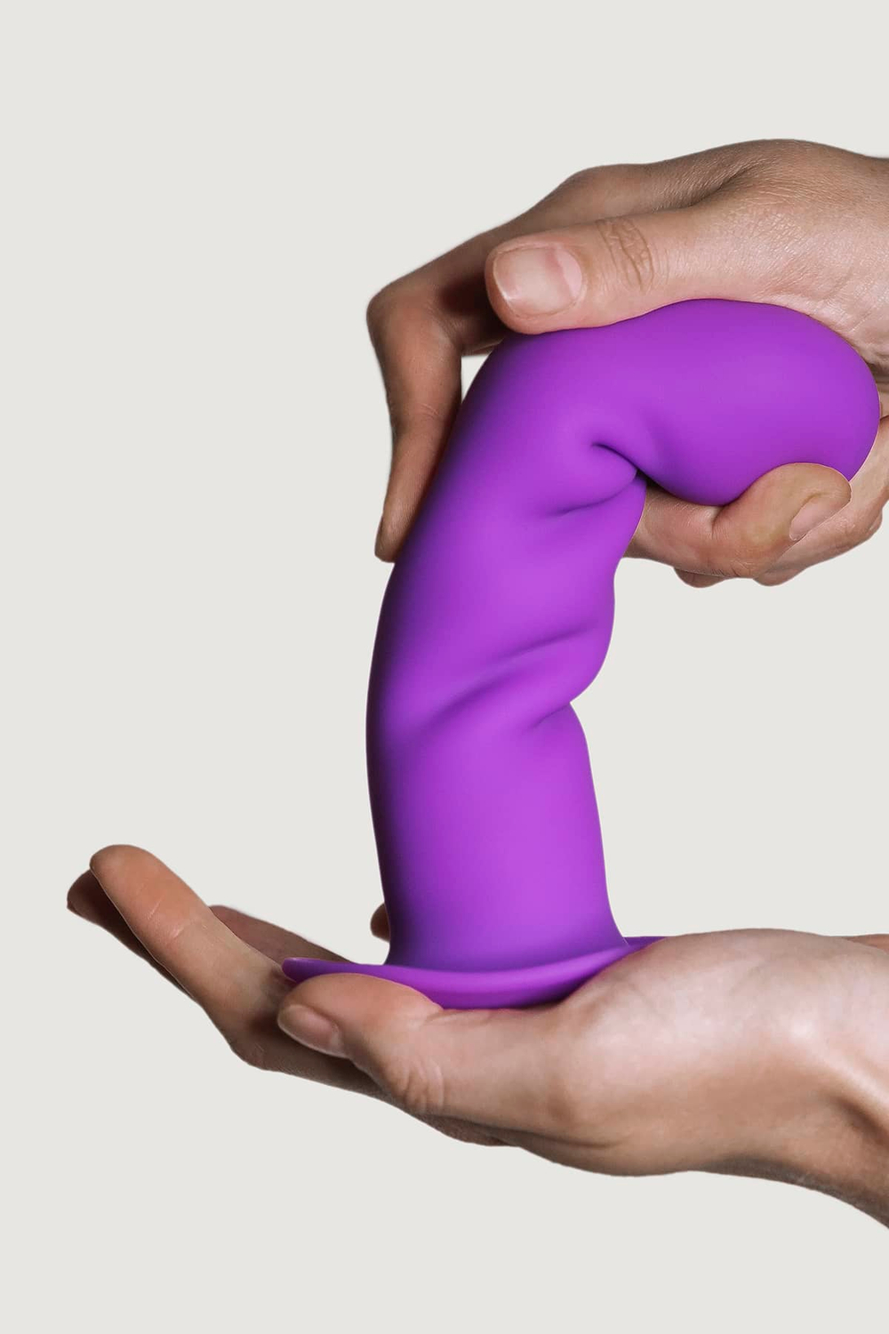 Дилдо на присоске с двойной плотностью HITSENS 03 LILA ADRIEN LASTIC DILDO DUAL DENSITY