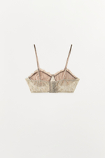 БЮСТГАЛЬТЕР С КРУЖЕВНЫМИ СКЛАДКАМИ — ZARA