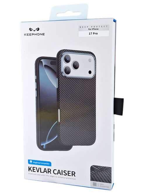 Накладка для i-Phone 17 Pro Keephone Kevlar Caiser MagSnap чёрный