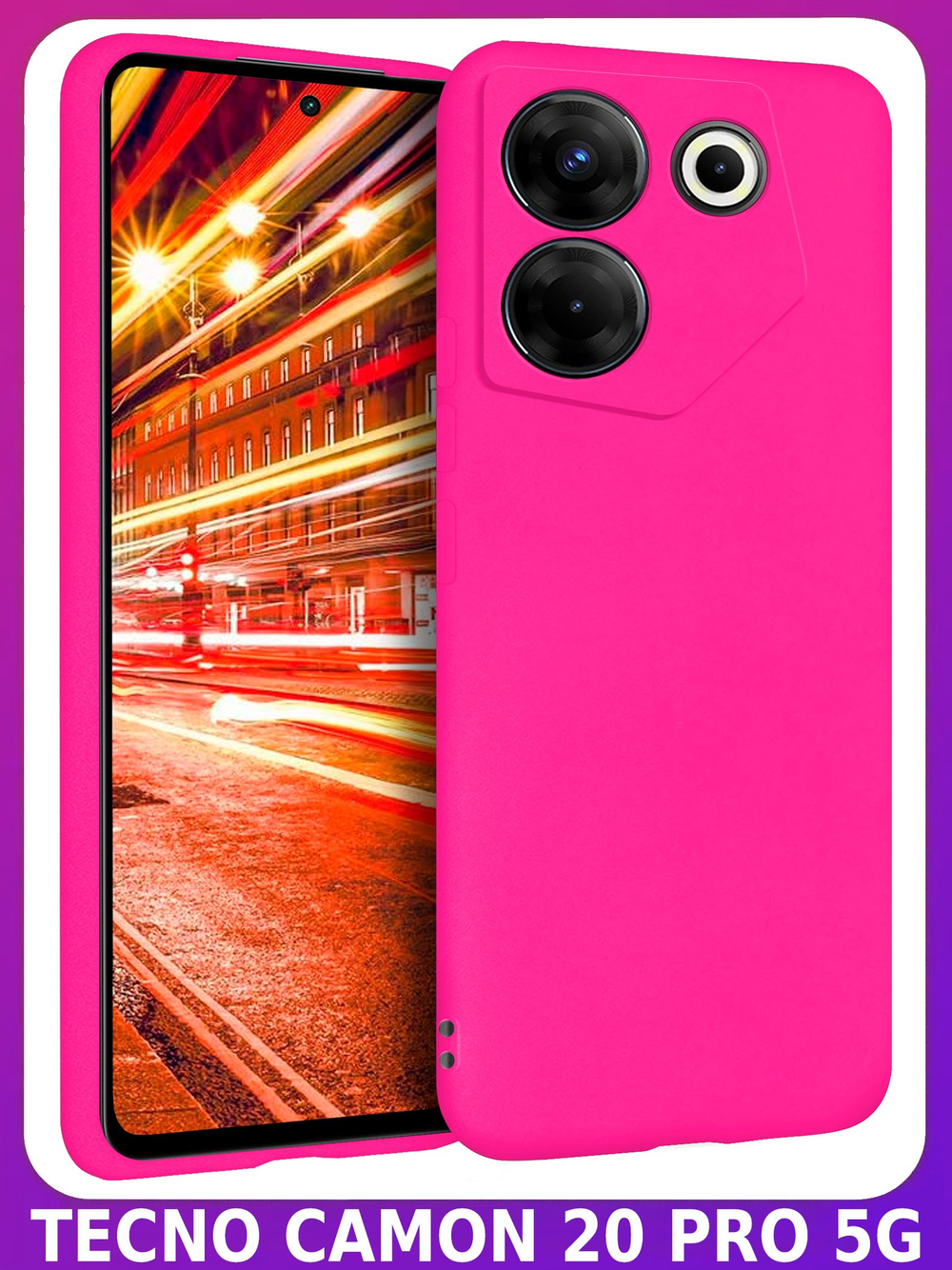 Мягкий Soft Touch чехол из силикона для TECNO CAMON 20 PRO 5G (не 4G!) с бархатной подкладкой