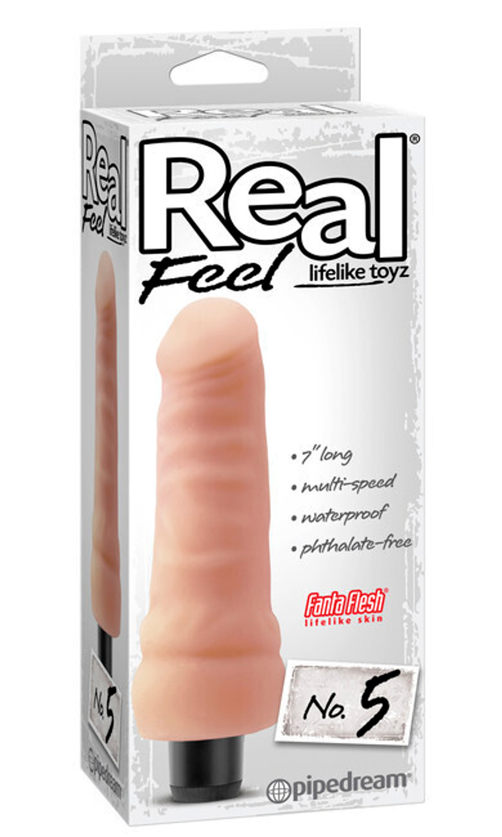 Водонепроницаемый вибратор Real Feel №5 (Цвет: телесный)