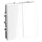 Проходной переключатель двухклавишный Voltum S70 Белый глянцевый VLS020301