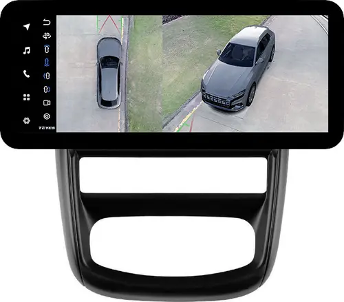Магнитола для Nissan Terrano 2014-2022 (штатная КЗВ) - Teyes LUX ONE 360 монитор 12.3" 2K QLED на Android 10, Быстрая, CarPlay, 4G SIM-слот, 4 камеры в комплекте