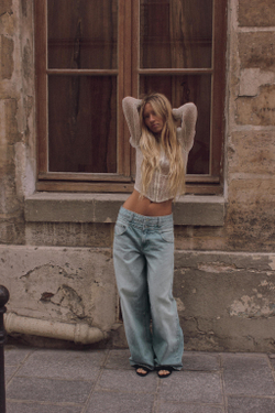 ZARA КРУЖЕВНОЙ ТОП-КОРСЕТ, ЭКРЮ