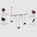 Подвес для трека Denkirs BELTY ROD TR5537-BK