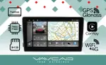 Магнитола для Ford Mondeo 4, Focus 2, S-Max/Galaxy и пр. (ШГУ овальное) - Vaycar VA17-1140-2K на Android 13, Быстрая, 2K QLED, CarPlay,4G SIM-слот