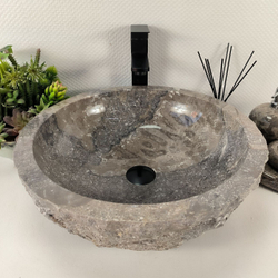 Раковина из мрамора Erozy Grey EM-64528 46x46x15 из натурального камня