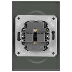 Розетка ЭРА Galaxy 15-2107-06 без заземления двойная 2X2P 16А-250В IP20 графит | Эра Galaxy
