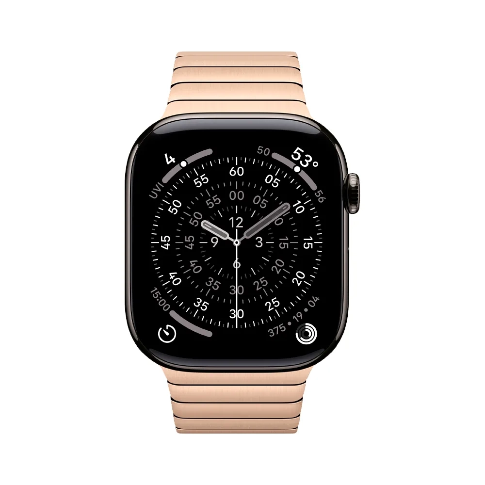 Умные часы Apple Watch Series 11 GPS + Cellular, 46mm, Slate Titanium Case with Gold Link Bracelet