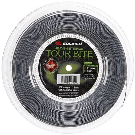 Струны теннисные Solinco Tour Bite Diamond Rough (200 m) - grey