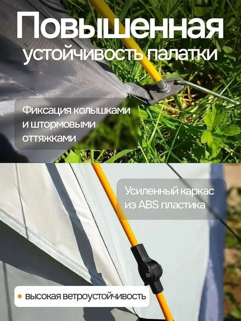 Палатка туристическая 3-4 местная автоматическая с москитной сеткой для рыбалки, кемпинга, путешествий