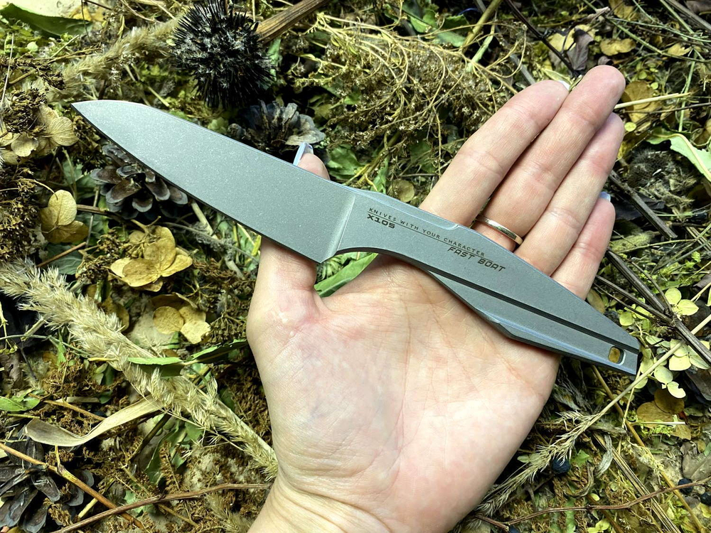Скелетный нож Fast Boat Stonewash, Х105