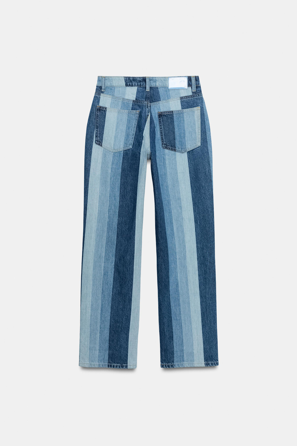 ДЖИНСЫ Z1975 STRAIGHT СО СРЕДНЕЙ ПОСАДКОЙ И ПОЛОСКАМИ — ZARA