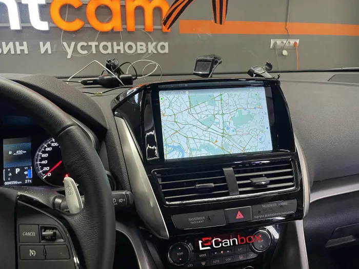 Магнитола для Mitsubishi Eclipse Cross 2018-2022 (ШГУ под козырьком) - Kuberg OL-1570 QLed+2K, Android 13, Быстрейшая, CarPlay, 4G SIM-слот