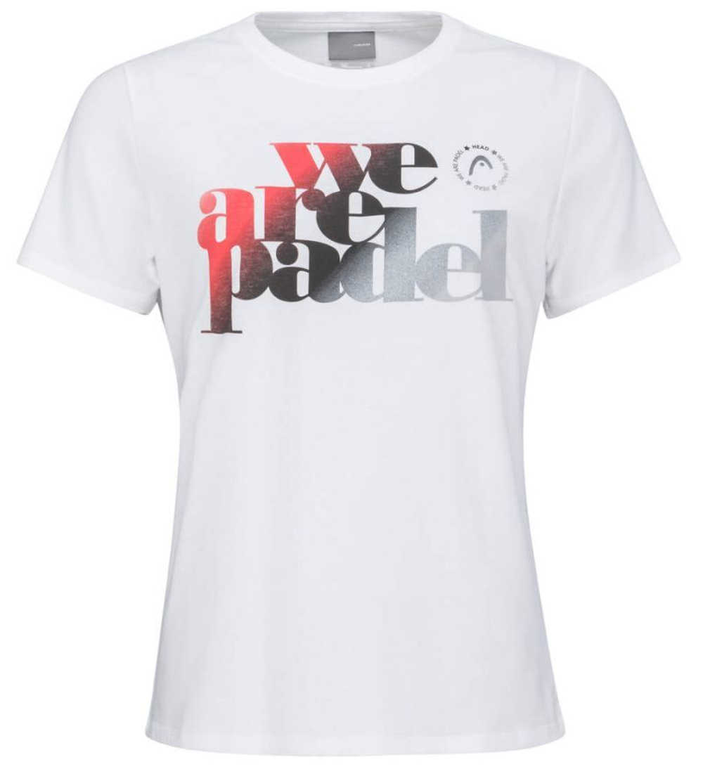 Женская теннисная футболка Head We Are Padel II T-Shirt - белый