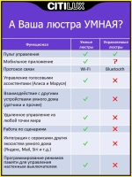 Citilux Старлайт Смарт CL703A80G Умная люстра Хром
