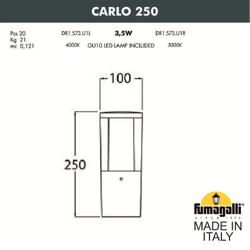 Ландшафтный светильник Fumagalli CARLO DR1.573.000.WXU1L