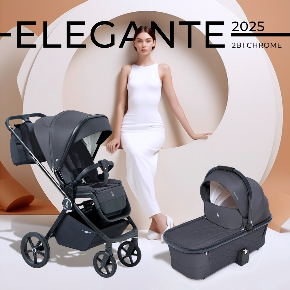 Коляска 2в1 SBL Elegante Chrome Grey