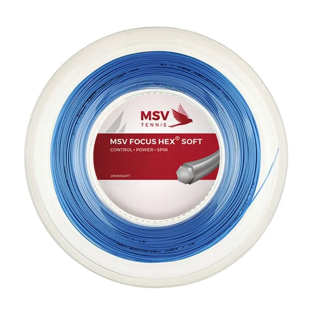 Струны теннисные MSV Focus Hex Soft (200 m) - sky blue