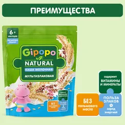 Каша Gipopo молочная мультизлаковая 180г с 6 месяцев