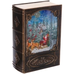 Сувенир с подсветкой «Книга сказок» 13.2*6.9*19.1 см (8 мелодий, USB + батарейки, подсветка, парящий снег), Бронза