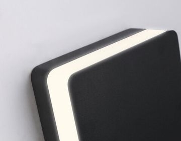 Светильник уличный светодиодный настенный 11W 4200K ST4545 BK черный LED IP54 155*155*54 Garden Ambrella