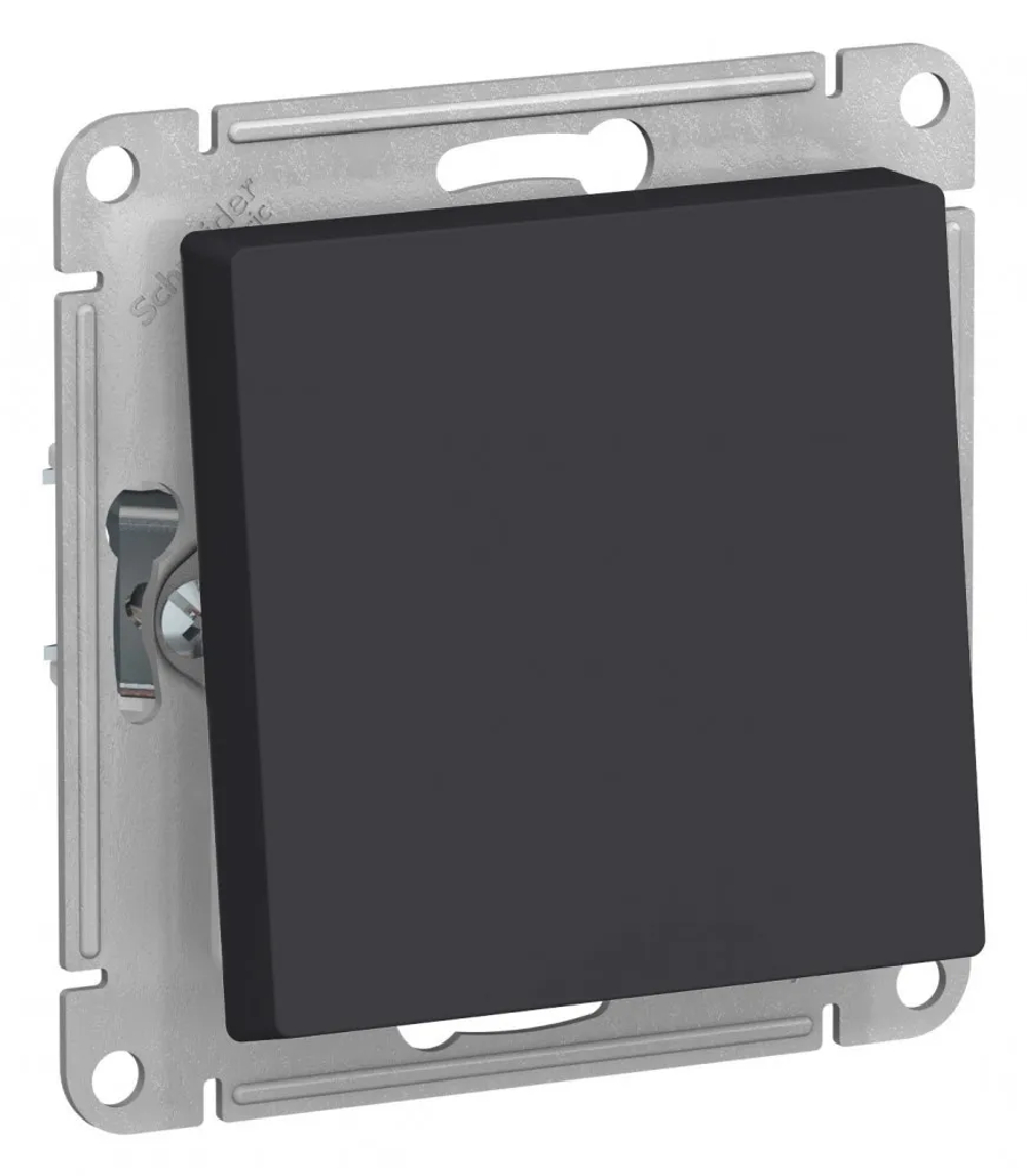 ATLASDESIGN AQUA 1-клавишный ПЕРЕКЛЮЧАТЕЛЬ, IP44, сх.6, 10АХ, механизм, КАРБОН