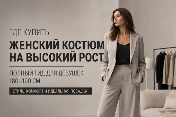 Где купить женский костюм на высокий рост: полный гид для девушек 180–190 см Где купить женский костюм на высокий рост: полный гид для девушек 180–190 см