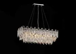 Люстра подвесная NewRgy NW076-L800*W300*H290 RECTANGLE CHROME, 6×40 Вт, хромированная