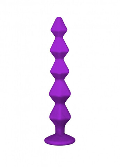 Анальная цепочка с кристаллом Emotions Buddy Purple (Цвет: фиолетовый с прозрачным)