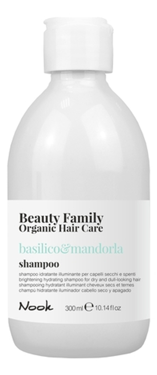 NOOK Шампунь для сухих и тусклых волос -Shampoo Basilico&Mandorla,300мл