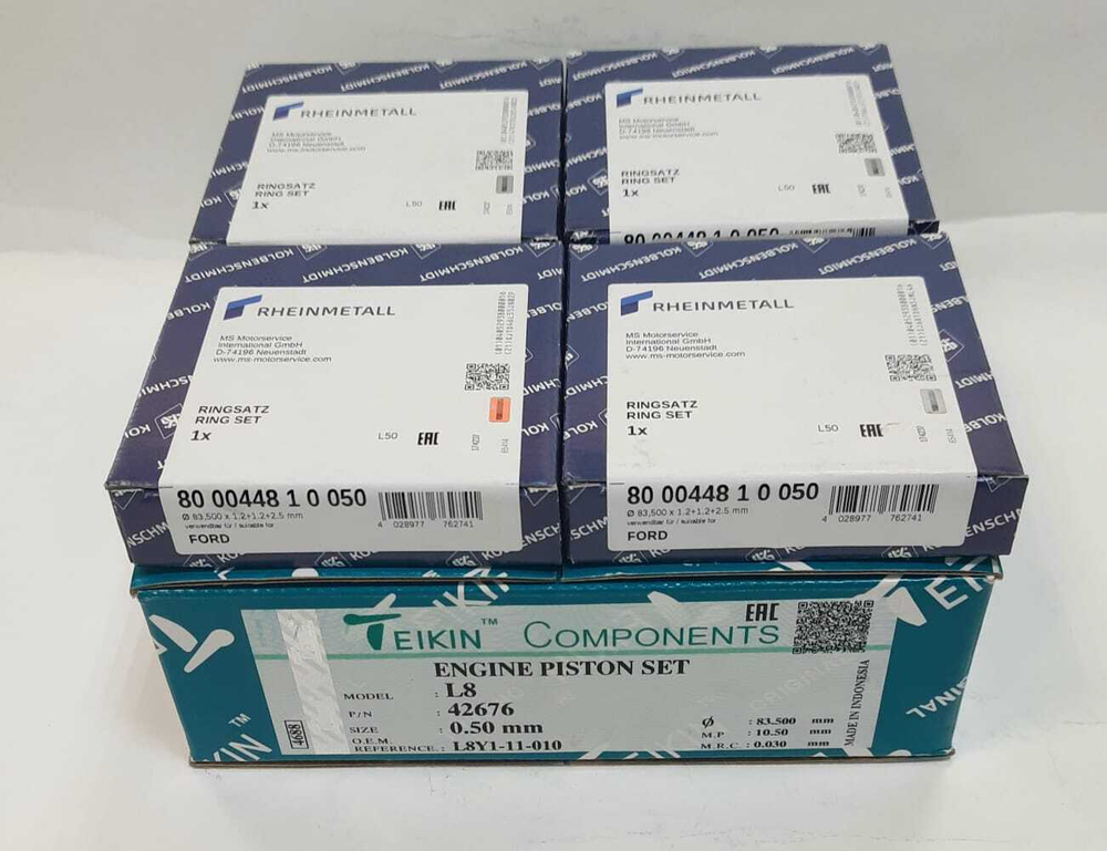 Поршни Teikin с кольцами Kolbenschmidt +0.50  QQDA, QQDB, Q7DA, L8