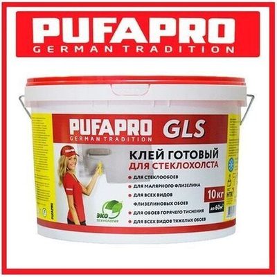 Готовый клей для стеклообоев PUFAPRO GLS 10 кг М 775033