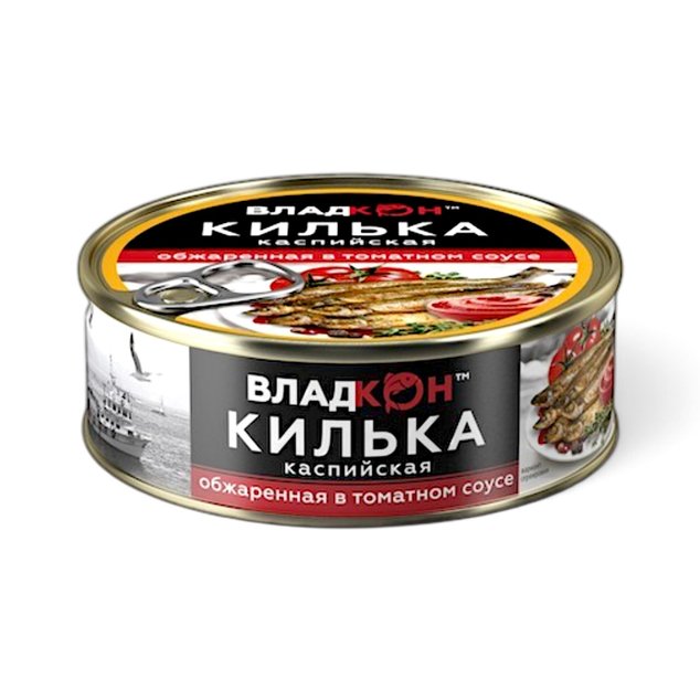Килька каспийская обжаренная в томатном соусе неразделанная «Владкон», 240 г