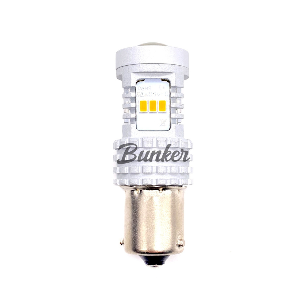 Светодиодная автомобильная LED лампа TaKiMi 1156-3020-14SMD (P21W) 150*,Оранжевый,Не полярная,12V