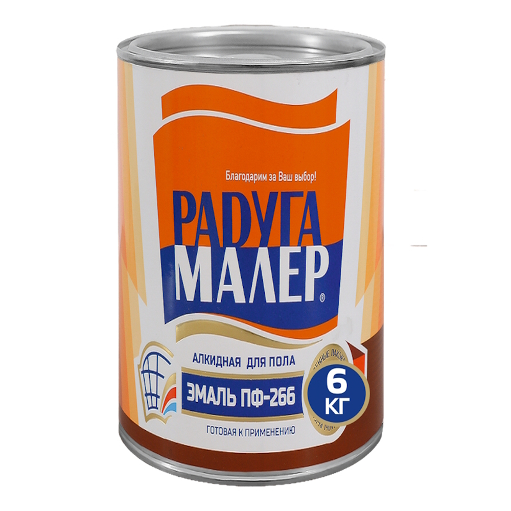 Эмаль ПФ-266 РАДУГА желто-кор.  6кг