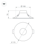 Светильник MS-BLIZZARD-BUILT-R115-10W Day4000 (WH, 100 deg, 230V) (Arlight, IP20 Металл, 3 года)