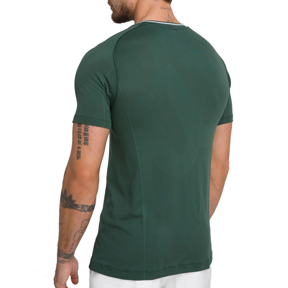 Мужское теннисное поло Wilson Players Seamless Crew 2.0 T-Shirt Men - Green