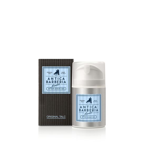 Гель после бритья MONDIAL, «Antica Barberia», фужерно-амбровый аромат ("ORIGINAL TALC"), 50мл