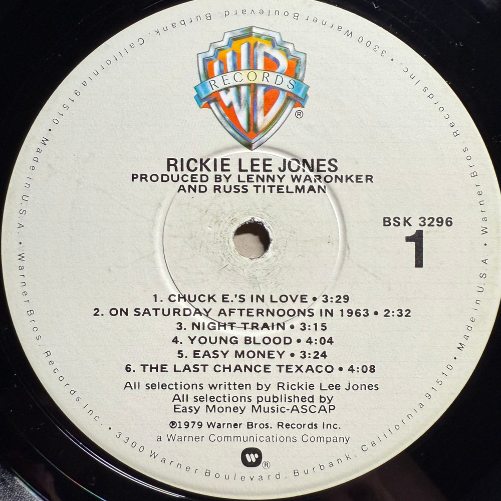 Rickie Lee Jones ‎– Rickie Lee Jones (США 1979г.)