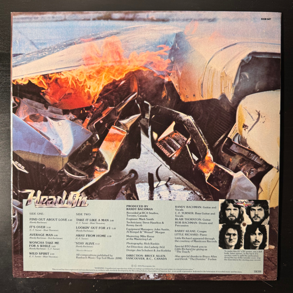 Bachman-Turner Overdrive - Head On (Скандинавия 1975г.)