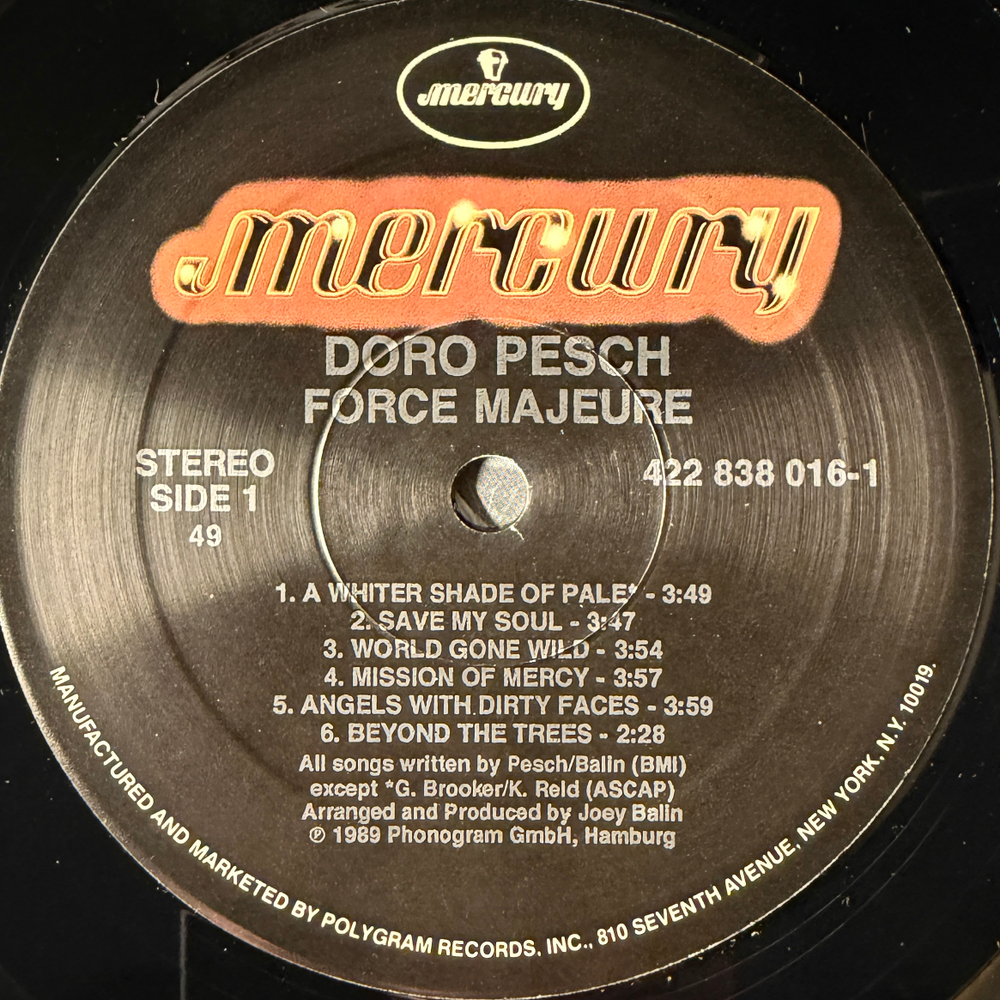 Doro ‎– Force Majeure (США 1989г.)