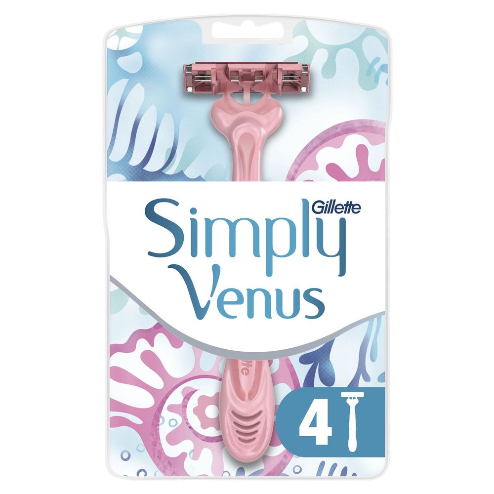 Бритвы безопасные одноразовые SIMPLY VENUS 3 4шт
