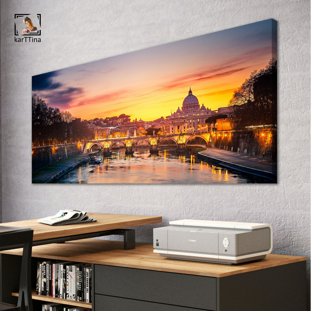 Картина karTTina "ЗАКАТ В РИМЕ", 80х40 см