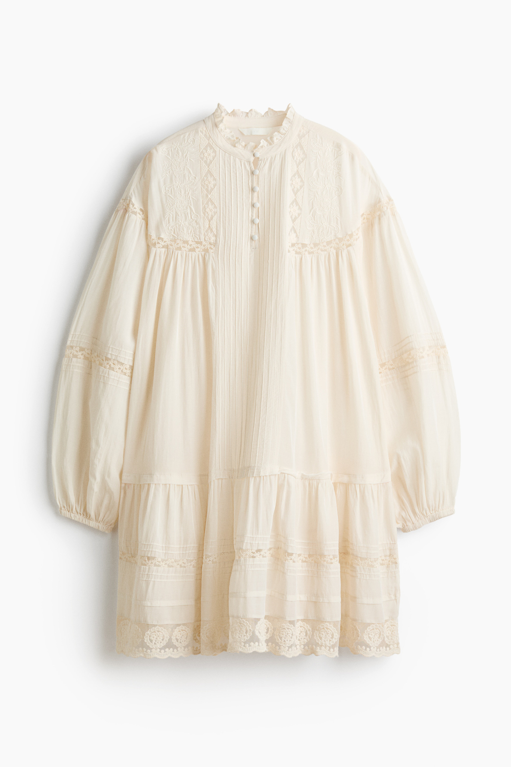 Туника-платье с кружевными вставками - H&M
