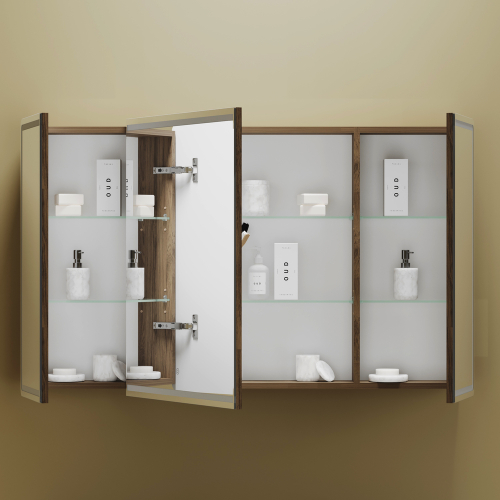 Зеркальный шкаф Sancos Mirror 1190x150х740 мм, с LED подсветкой, арт. MI120ECH