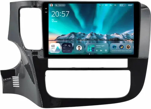 Магнитола для Mitsubishi Outlander 3 2012-2022 (овальный климат) - Teyes CC4 монитор 9.2" 2K QLED на Android 14, Быстрейшая, Snapdragon 680, DSP, CarPlay, 4G SIM-слот