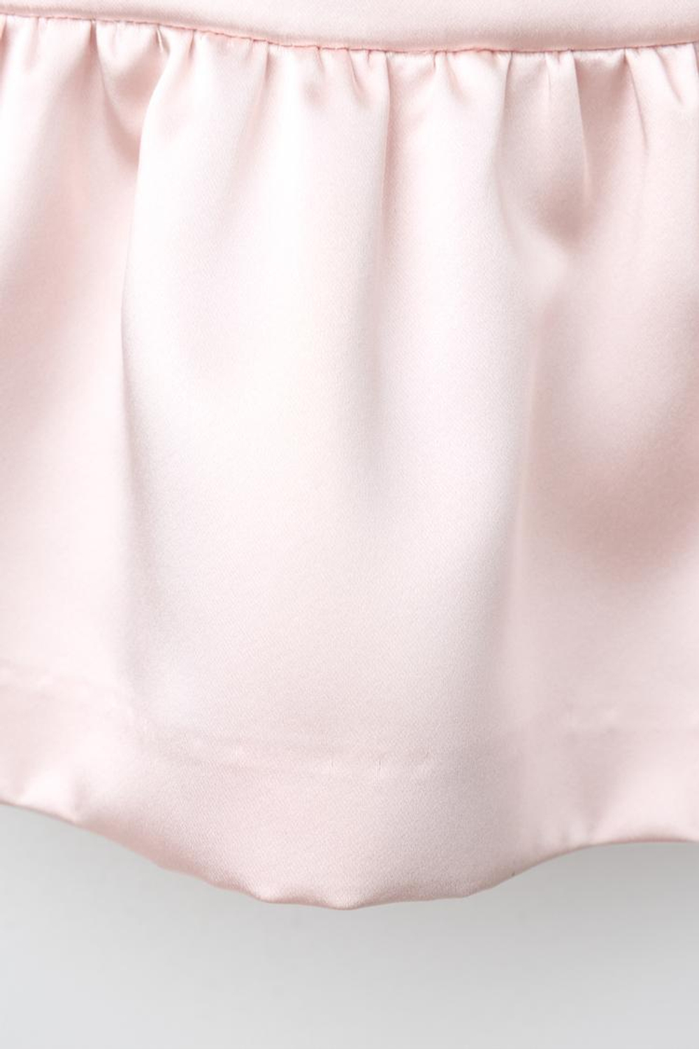 ZARA АТЛАСНАЯ ЮБКА С БАНТОМ, ПАСТЕЛЬНО-РОЗОВЫЙ